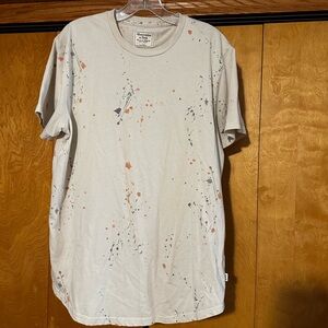 Abercrombie & Fitch Beige Splatter T-Shirt